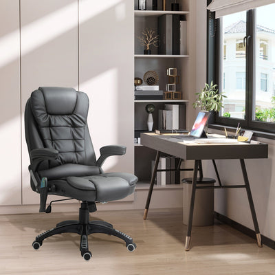 Black High-Back Massage Executive Chair with Tilt Homcom
