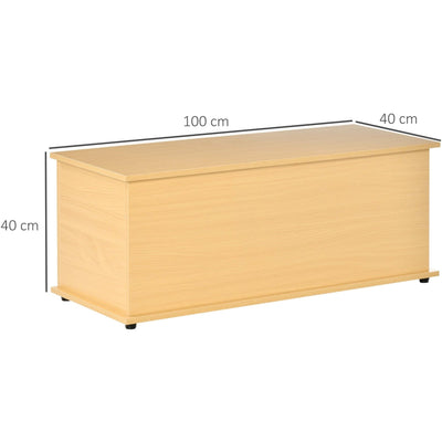 Wooden Storage Box, Toy Chest, Bench Seat, Burlywood Homcom