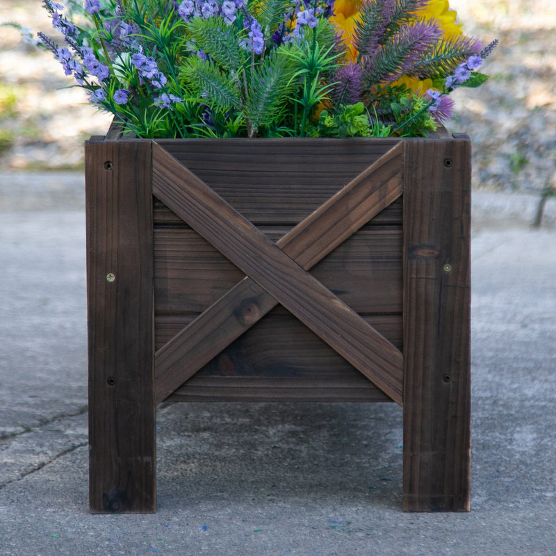 Raised Bed Wooden Garden Planter, 100x36.5cm