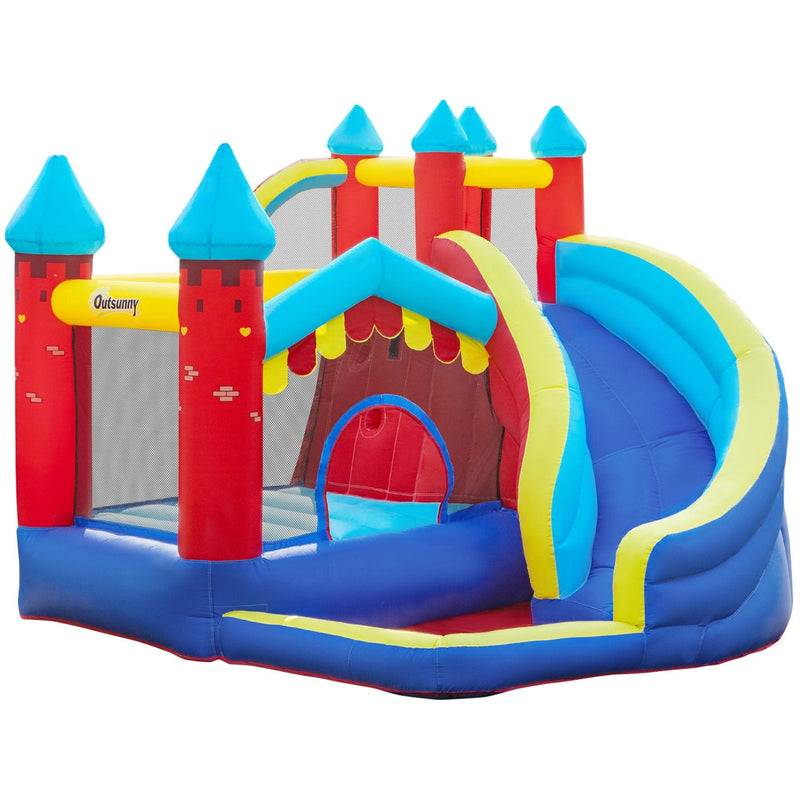 4-in-1 Kids Bouncy Castle With Slide, Pool 2.9m, Age 3-8