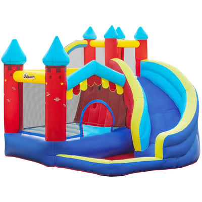 4-in-1 Kids Bouncy Castle With Slide, Pool 2.9m, Age 3-8 Outsunny