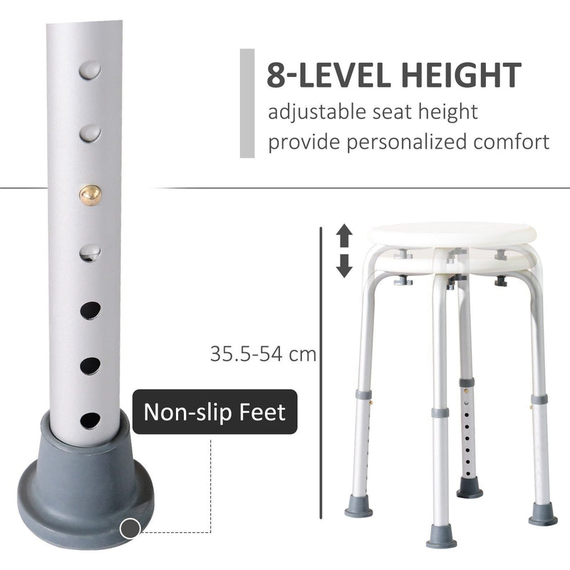 Non Slip Shower Seat, Cream White