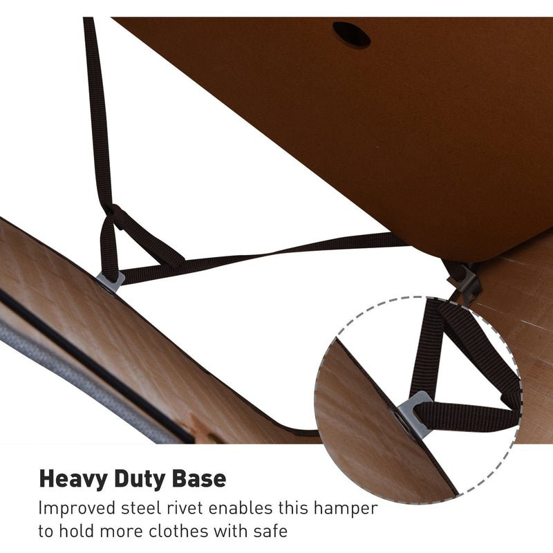 Foldable Laundry Basket, Grey Wood