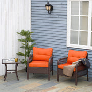 2 Seater Rattan Bistro Set Outsunny
