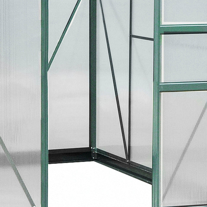 Large Walk In Greenhouse, Aluminium Frame, Sliding Door