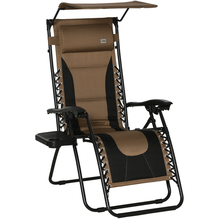 Zero Gravity Chair With Canopy and Cup Holder