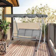 Deluxe 3 Seater Garden Swing Chair with Adjustable Canopy Outsunny
