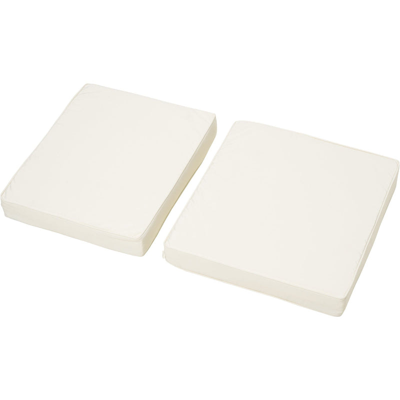 Outsunny Set of 2 Garden Seat and Back Cushion Set, Replacement Cushions for Outdoor Furniture with Seat Cushion and Back Cushion, Cream White Outsunny