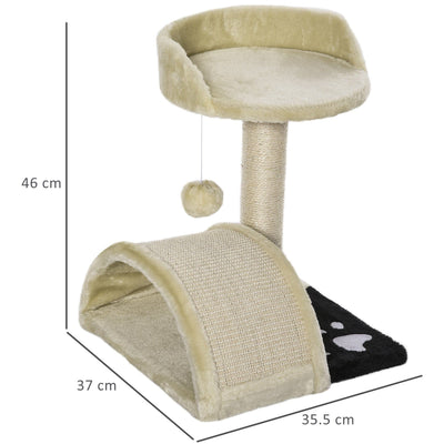 Cat Tree w/ Scratching Post, Activity Centre, Perch, Brown Pawhut
