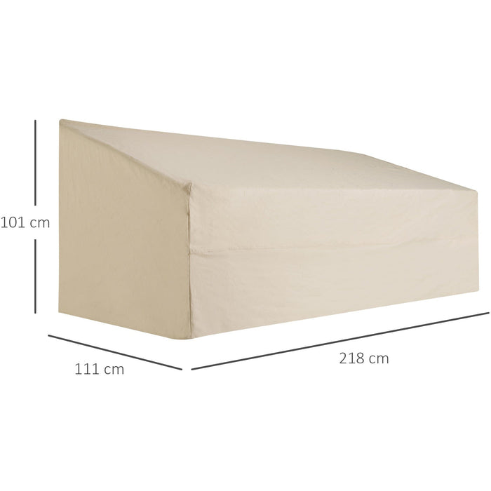 Waterproof Garden Sofa Cover, 600D Oxford Cloth, Beige