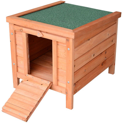 Fir Wood Wooden Rabbit Hutch Pawhut