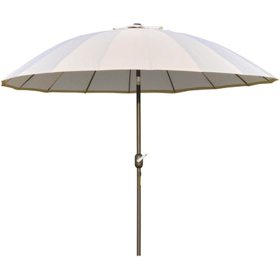 Round Patio Parasol, 2.5m, Tilt Crank, 18 Ribs Outsunny