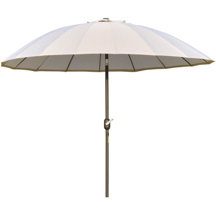 Round Patio Parasol, 2.5m, Tilt Crank, 18 Ribs