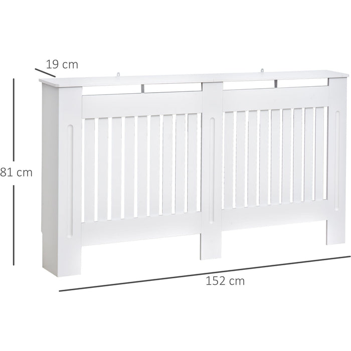 Slatted Radiator Cover, White Painted Cabinet