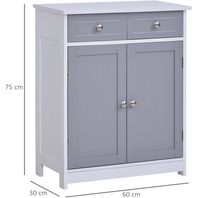 Wooden Bathroom Cabinets Freestanding, 75 x 60cm Kleankin