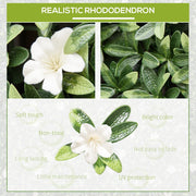 Rhododendron Artificial Boxwood Wall Panels, 12PCS, 20" Outsunny