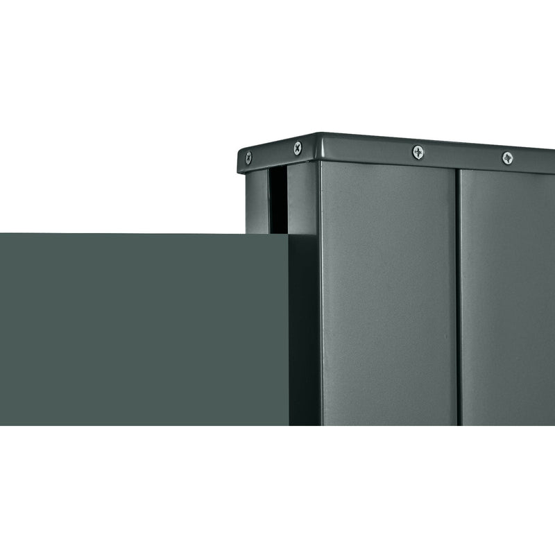 Outsunny 3 x 2m Retractable Sun Side Awning Screen Fence Patio Garden Wall Balcony Screening Panel Outdoor Blind Privacy Divider, Dark Grey Outsunny