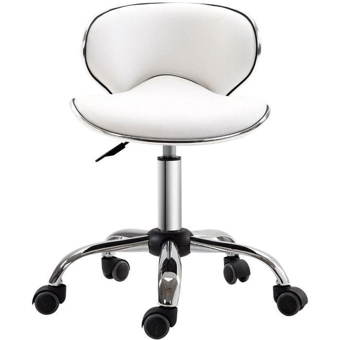 Faux Leather Desk Chair, White