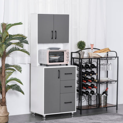 Modern Kitchen Cupboard, Open Countertop Homcom
