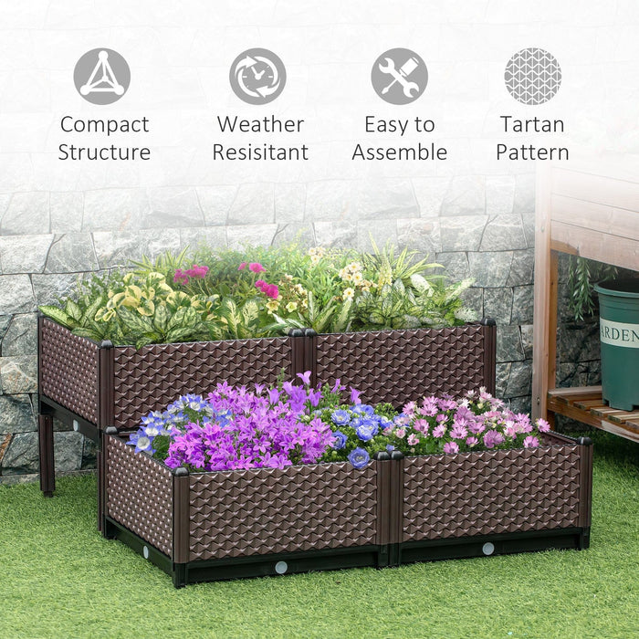 Self Watering Planter Boxes, 50x50x46.5 cm