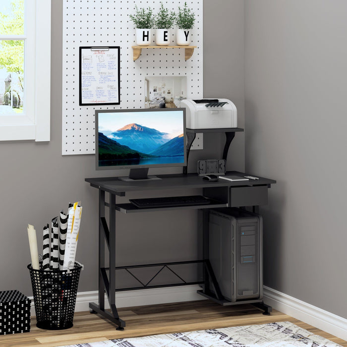 Computer Desk with Keyboard Tray & Host Box