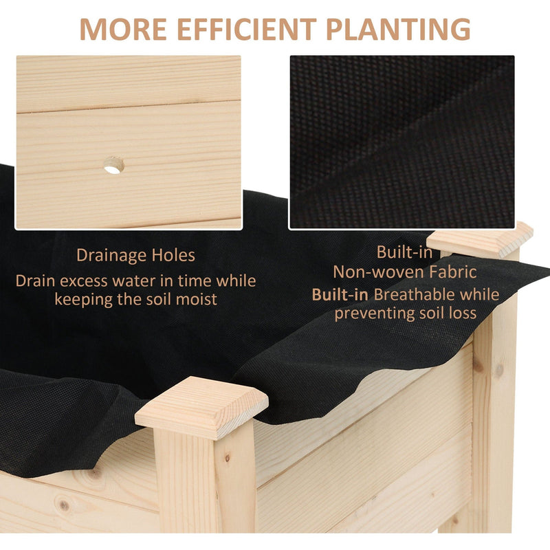 Raised Wooden Flower Beds