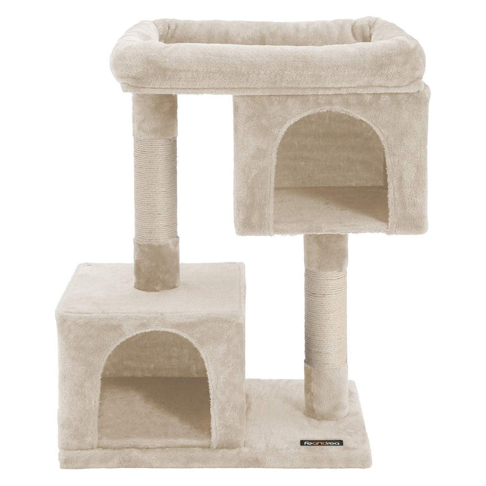 Feandrea Cat Tree With Bed On Top, Beige