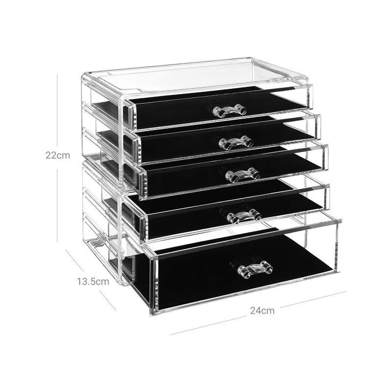 Stacking Dressing Table Makeup Organiser Songmics