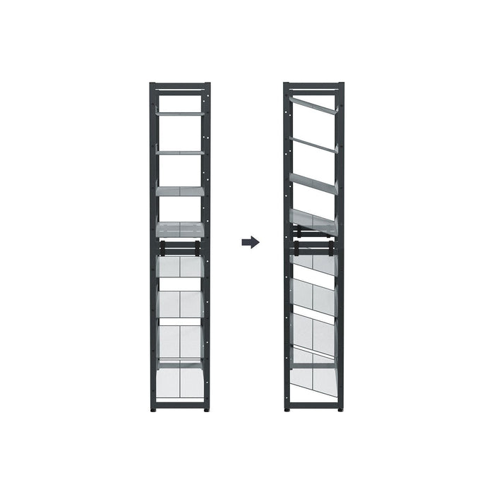 2 Stacking Shoe Racks, Grey