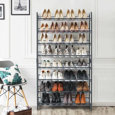 Songmics 2 Stacking Shoe Racks, Grey Songmics