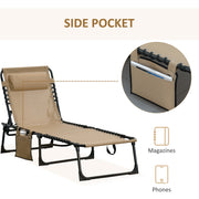 Portable Sun Lounger For Beach, Garden, Pool Outsunny