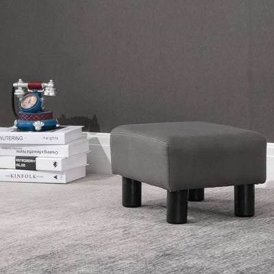 Grey Footstool for Home & Office (40x30x24cm) Homcom