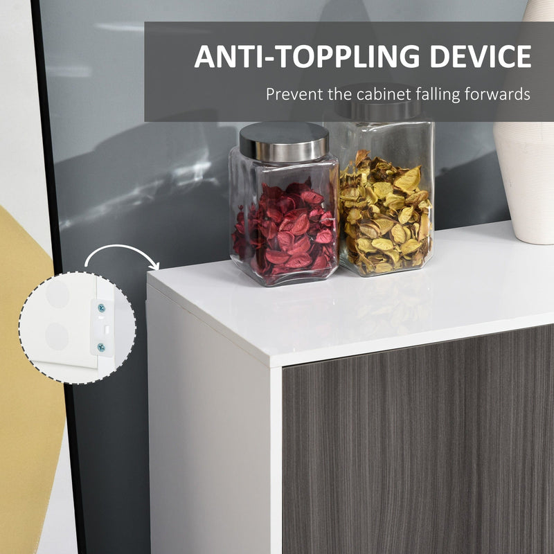 Modern Storage Cabinet For Living Room, L117 x W36 x H74cm