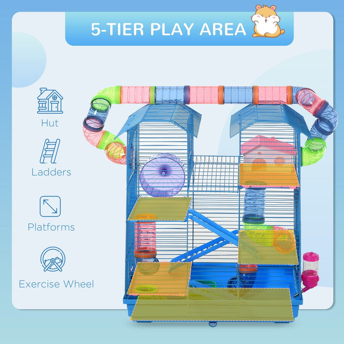 5 Tier Hamster Cage With Tubes