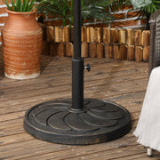 Bronze Round Outdoor Umbrella Stand - 18kg Outsunny