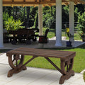 Wagon Wheel Bench Outsunny