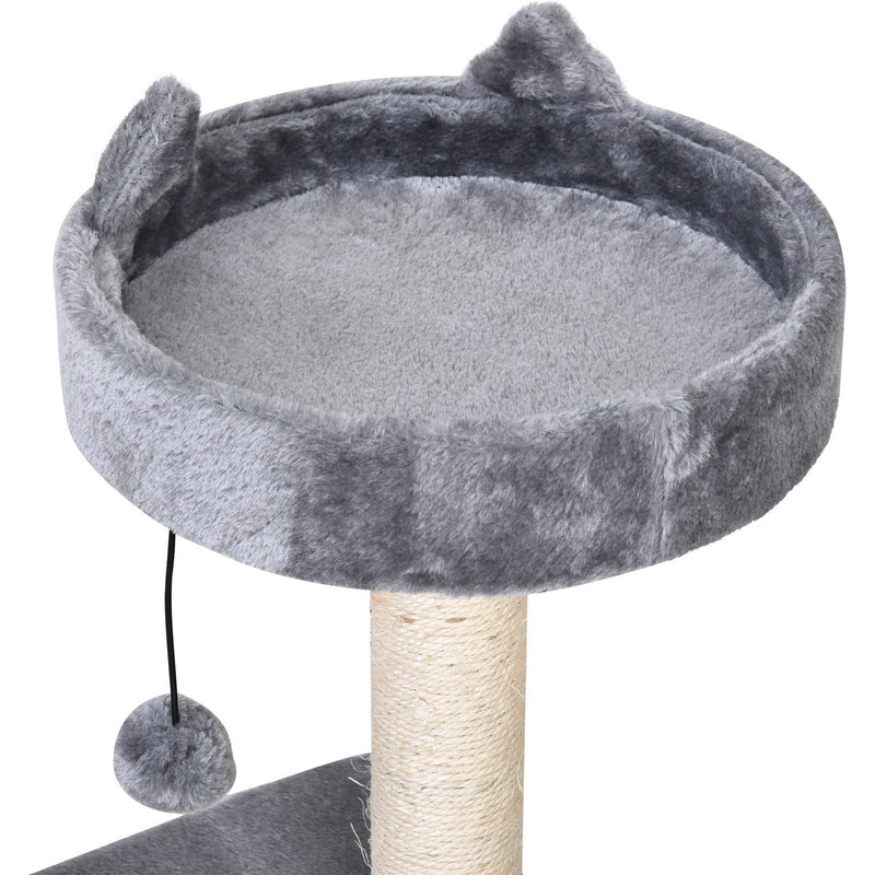 3-Tier Sisal Rope Cat Scratching Post w/ Toys