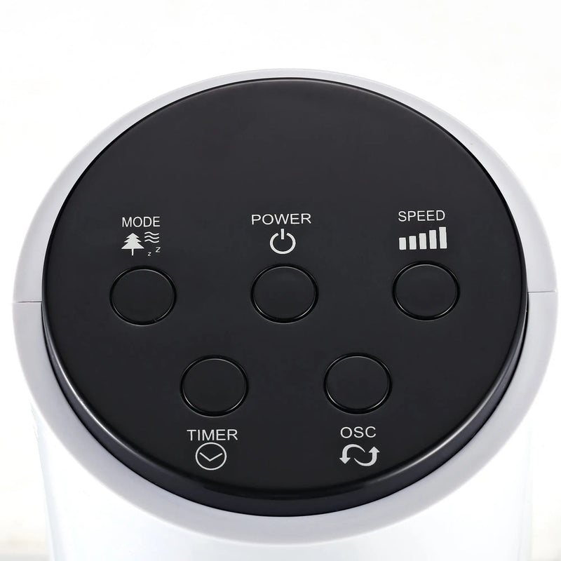 38" Tower Fan with Remote, 3 Speed, 12h Timer, Oscillation Homcom
