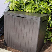 Keter City Outdoor Storage Box Plastic Waterproof Lockable Garden 113L Grey EBay