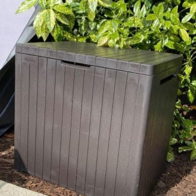 Keter City Outdoor Storage Box Plastic Waterproof Lockable Garden 113L Grey EBay