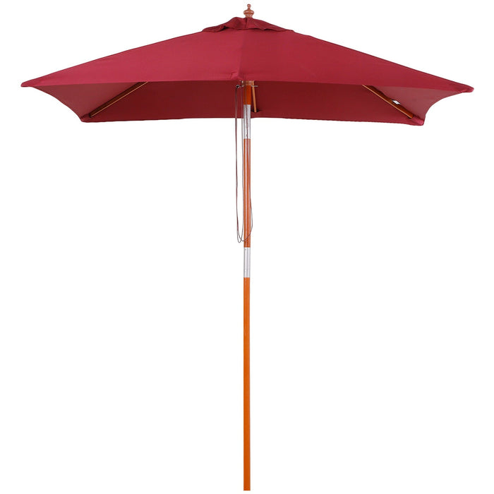 2m Outdoor Tilting Parasol Umbrella, Garden Sun Shade