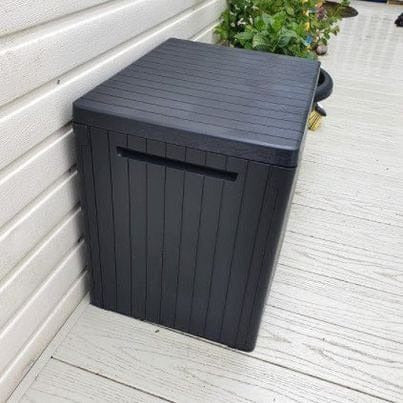 Keter City Outdoor Storage Box Plastic Waterproof Lockable Garden 113L Grey EBay