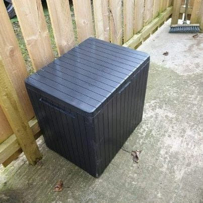 Keter City Outdoor Storage Box Plastic Waterproof Lockable Garden 113L Grey