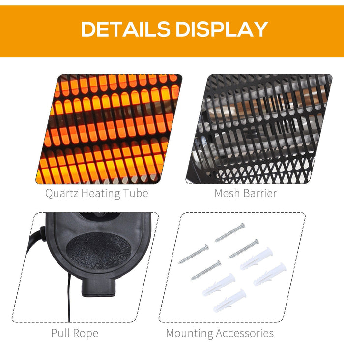 2kw Wall Mounted Patio Heater