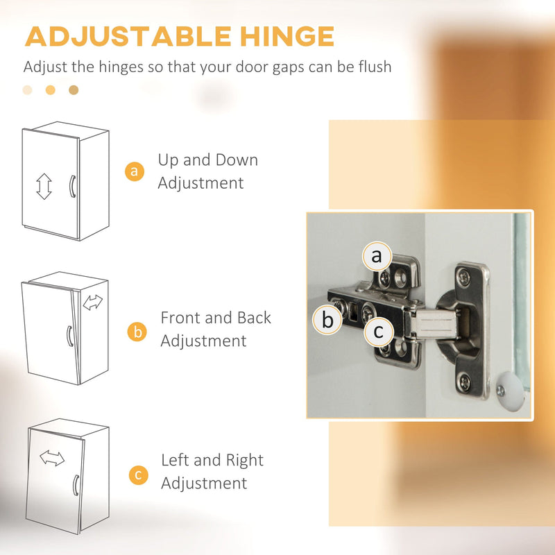 Kitchen Cupboard, 2 Shelves, 2 Drawers, White