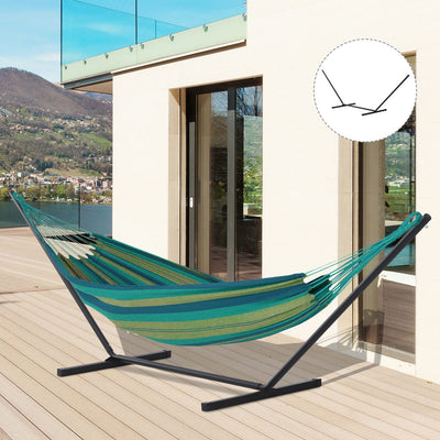 Hammock Stand for Indoor or Outdoor Use Freestanding Metal Frame Black Outsunny