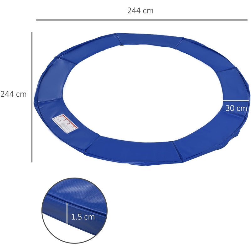 Trampoline Pad, Safety Surround, 8ft, Blue