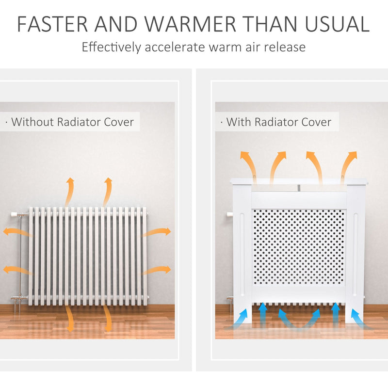 Wooden Radiator Cover, Diamond Design, L78 x W19 x H82 cm