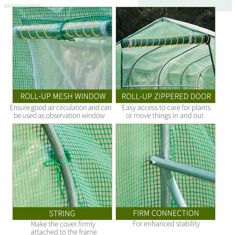 Polytunnel Greenhouse with Door 3x2M