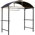 BBQ Canopy Shelter With Smoke Vent And Side Shelves For All Weather Grilling Coffee Outsunny
